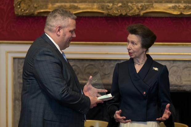 Senior Governor at Maghaberry Prison Dave Savage pictured with HRH Princess Anne