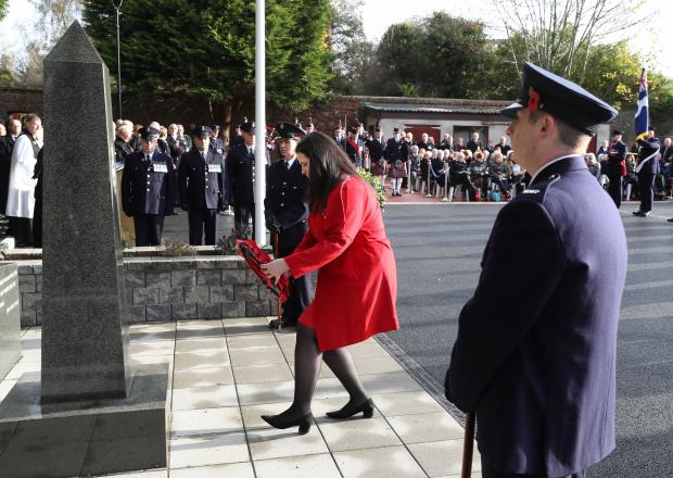 Justice Minister Claire Sugden attends memorial parade