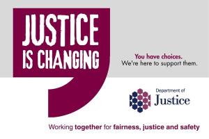Justice is changing logo